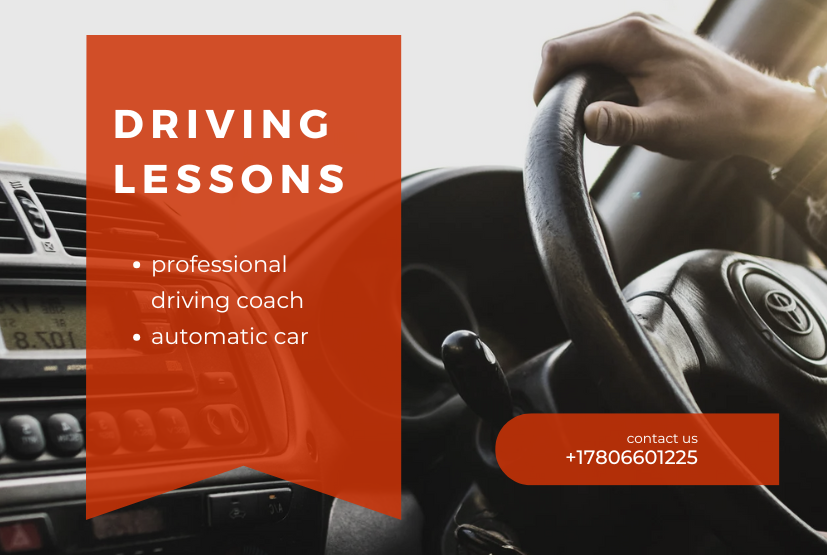 Sinopia Red Simple Modern Driving Lessons Promotion Instagram Post